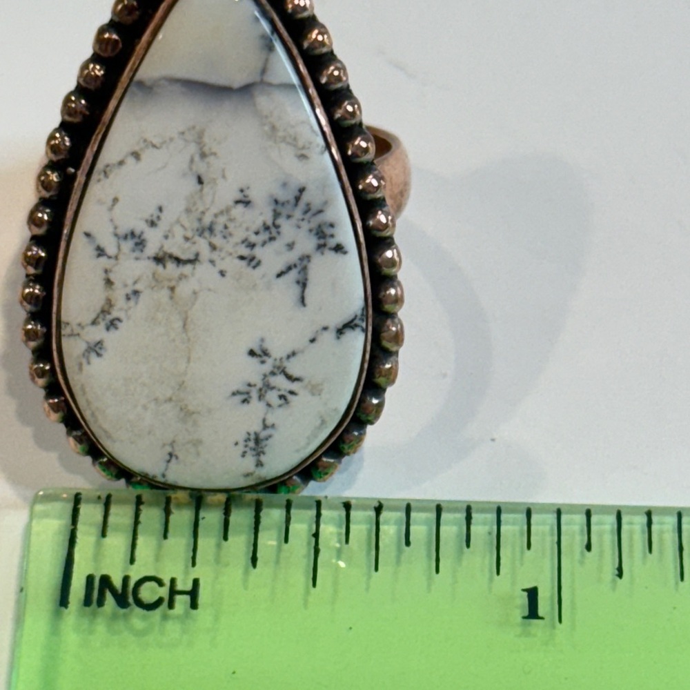 🆕 Dendrite Opal And Copper Ring Size 8 - 🆕 - Picture 7 of 9